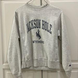 jackson hole, Wyoming grey champion crewneck